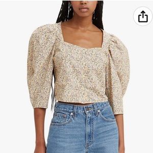 Levi's Floral Puff Sleeve Blouse NWT